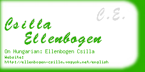 csilla ellenbogen business card